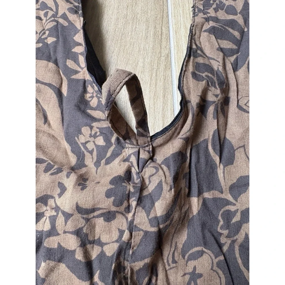 Boho Brown Floral Hobo Shoulder Bag Slouchy Cottagecore Purse‎ Earthy Granola